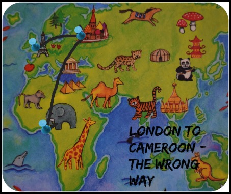 london to cameroon map