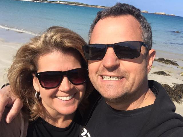 Hagen and Liz at Vazon Beach